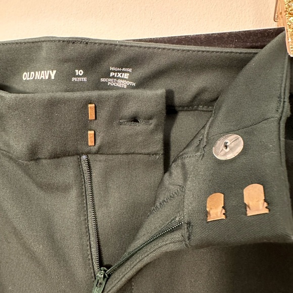 NWT Old Navy High-Waisted Pixie Skinny Ankle Pants Size 10P in Forest Canopy - Picture 3 of 4